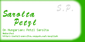 sarolta petzl business card